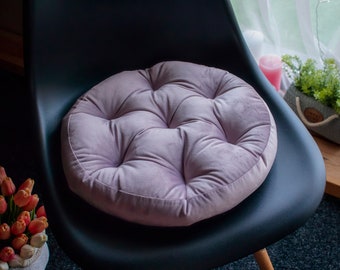 Purple chair cushion, Velour chair cushion, cushion for chairs