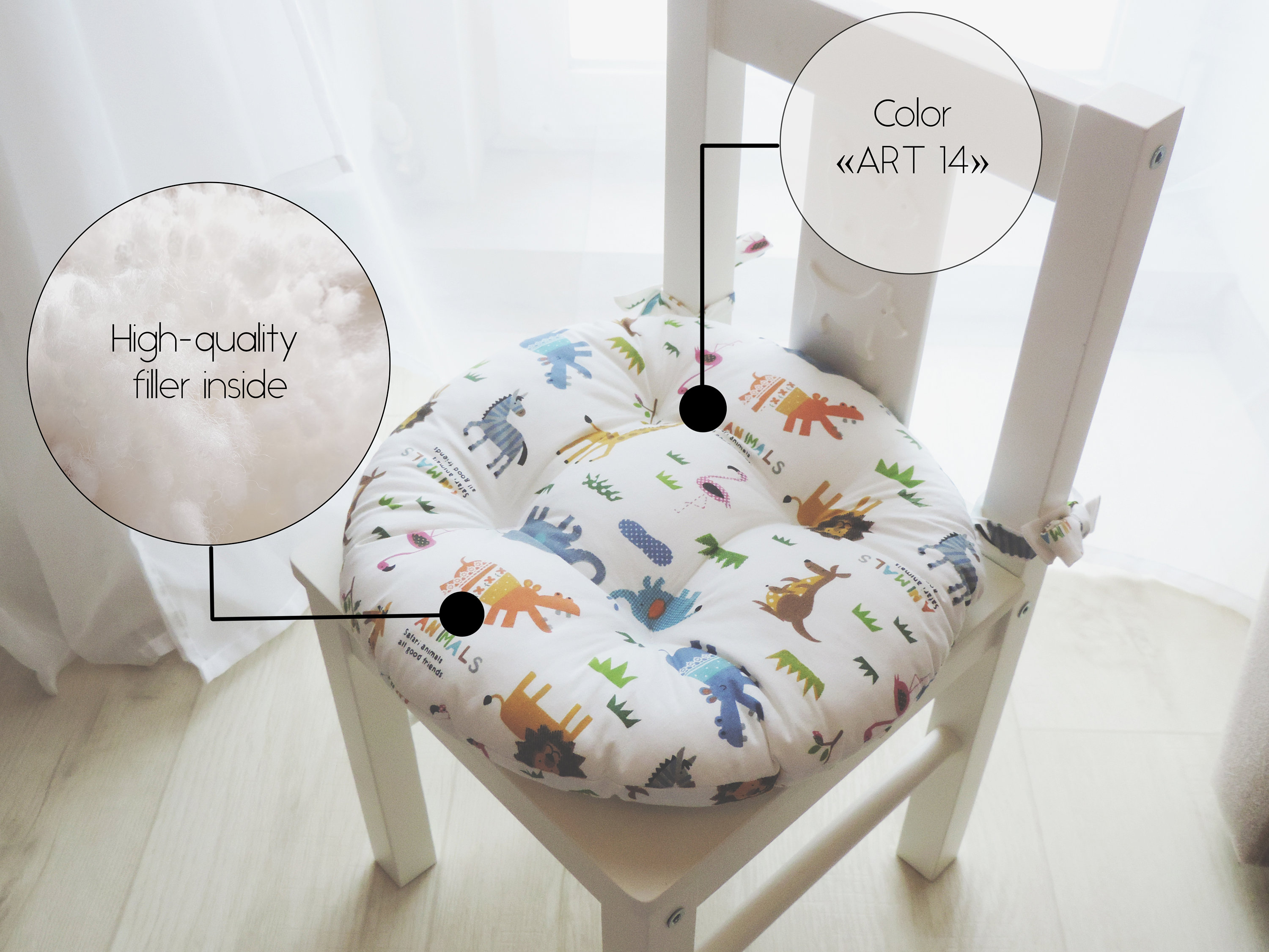 Kids chair cushion Child pillow for chair Animals Chair Etsy