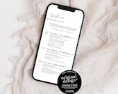 mobile wedding itinerary template, weekend timeline for phone, digital schedule of events, girls weekend itinerary, customizable icons