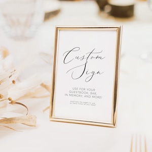 editable 8x10 sign template, printable custom wedding sign, cards and gifts, guestbook sign, signature drinks, bar signage, instant download