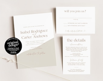 wedding invitation template Archives - someday paper co