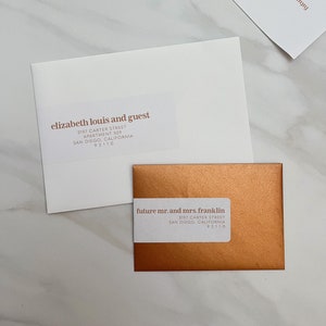 Personalized Mailing Address Labels for Wedding Invitations ...