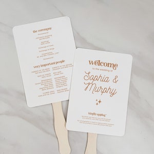 retro wedding fan program template, printable boho ceremony fan, funky vintage order of events, unplugged wedding, instant download