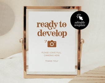 Disposable Camera Sign Wedding Ready to Develop Photo - Etsy