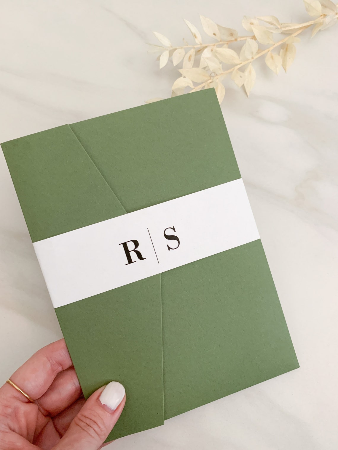 Belly Band Template for Wedding Invitations Editable Modern Etsy