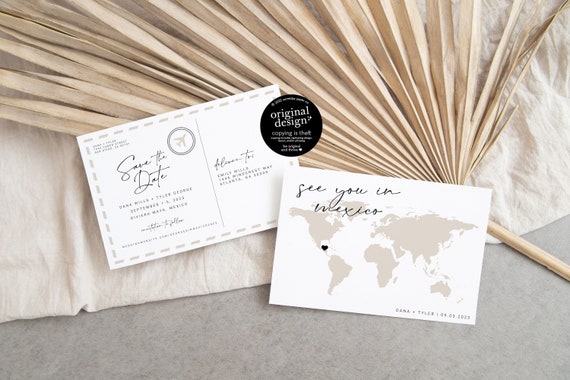 Destination Wedding Save The Dates