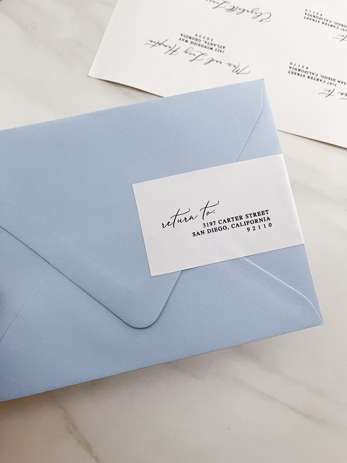 Wrap Around Address Label Template Printable 8x2 Label for Etsy