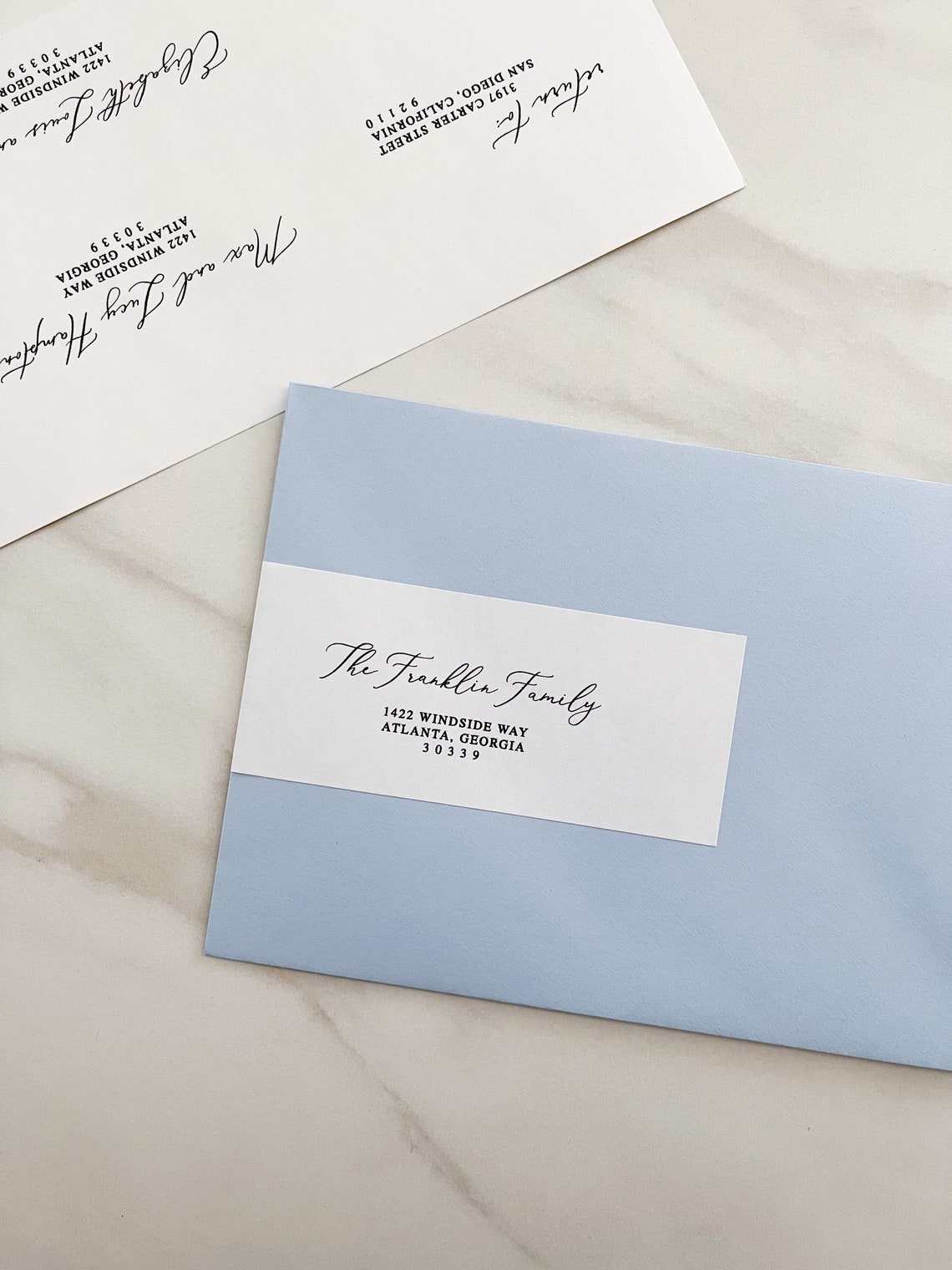 Wrap Around Address Label Template Printable 8x2 Label for Etsy