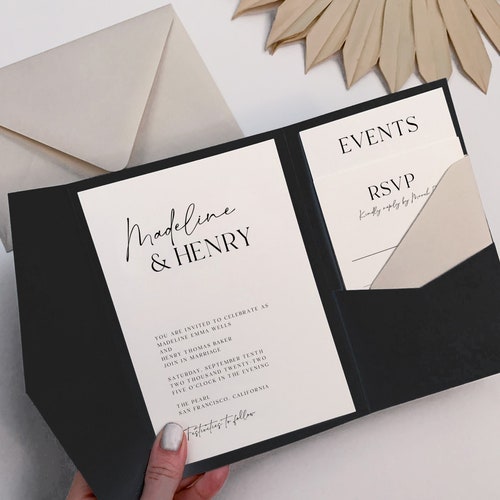 Michelle Wedding Invitation Suite Etsy