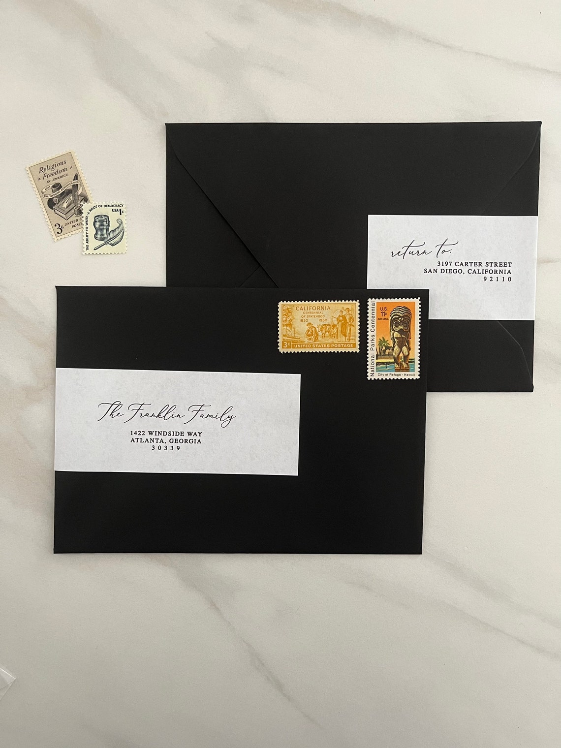 Wrap Around Address Label Template Printable 8x2 Label for Etsy