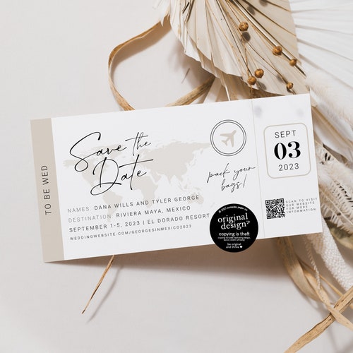 Printable Save the Date Boarding Pass Photo Card Digital File - Etsy