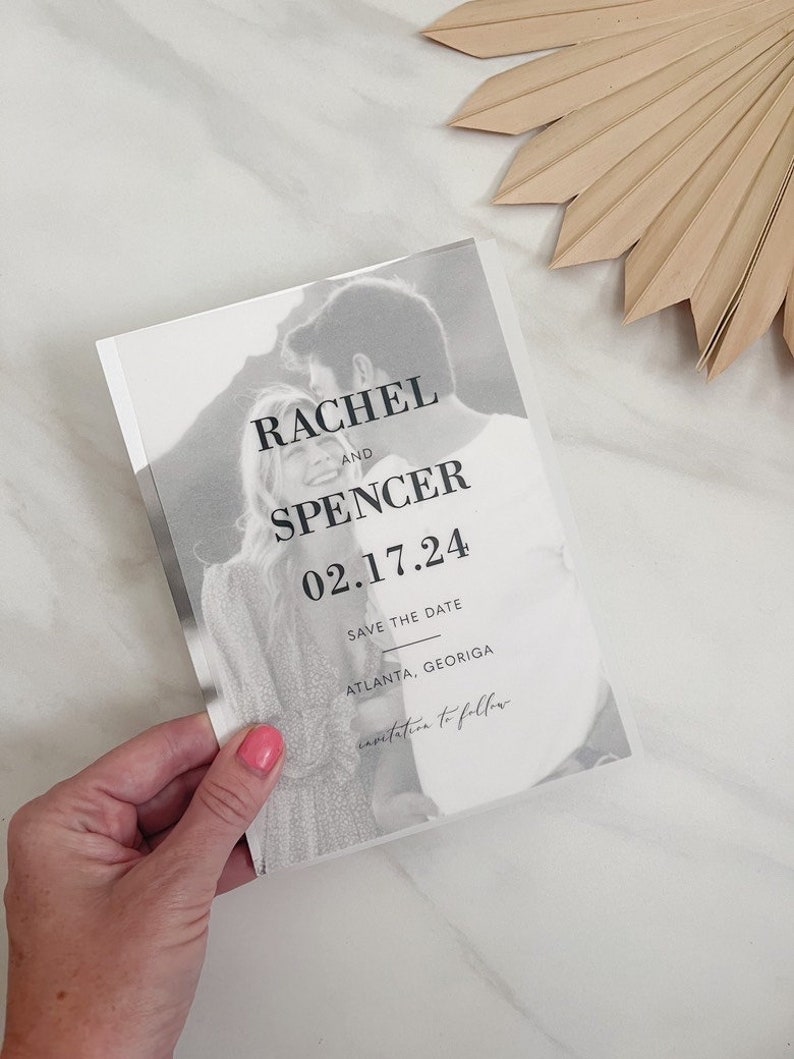 Diy Vellum Save the Date Template Translucent Modern Save Our Etsy