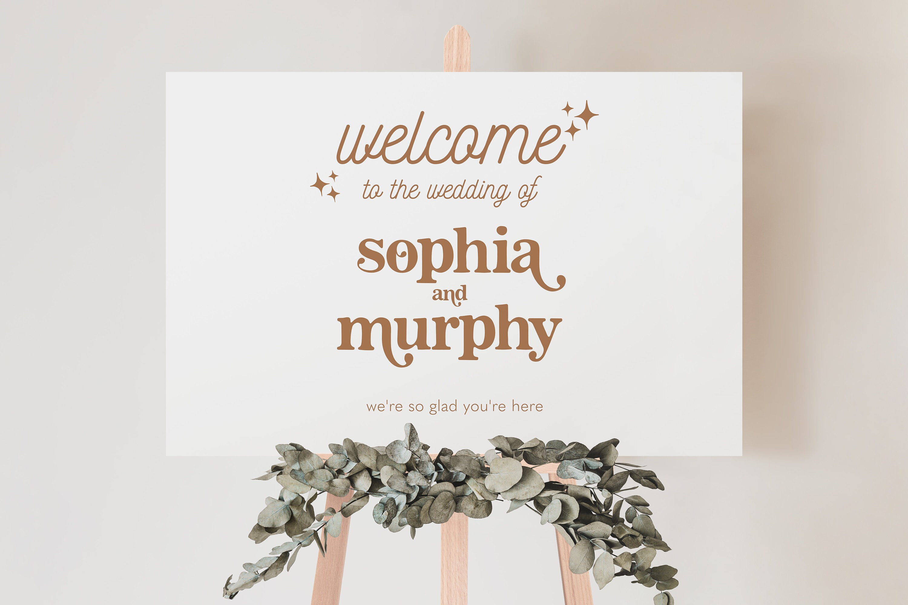 Retro Wedding Welcome Sign Printable Reception Sign Template | Etsy