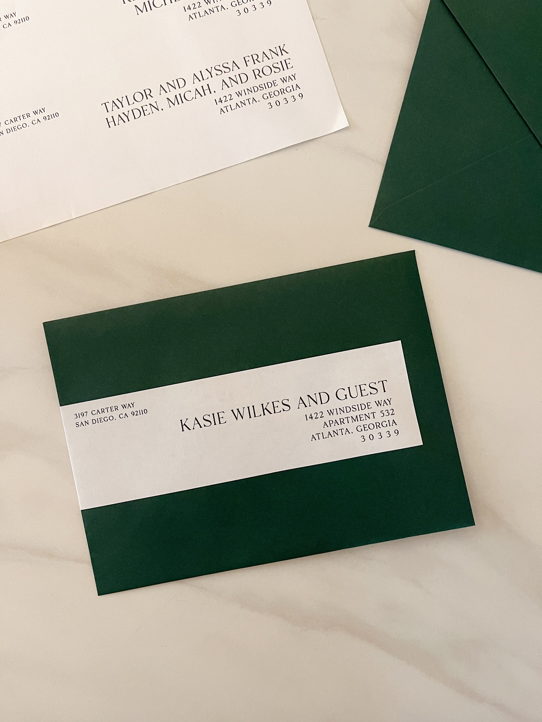 Invitation Address Sticker Modern Diy Address Label Template, Wedding Invitation Guest Envelope ...