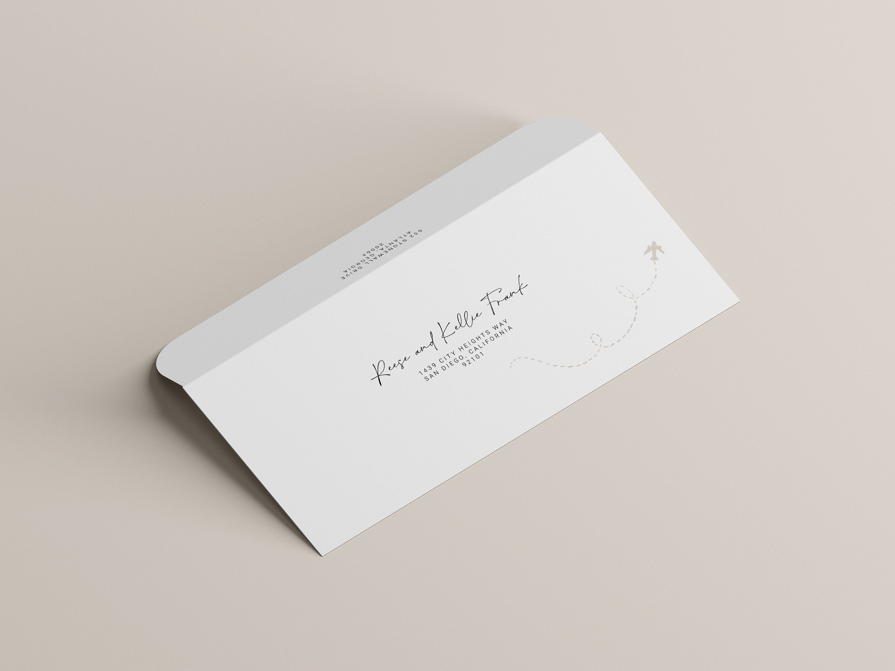 Editable Envelope Addressing Template Travel Themed Plane Etsy España