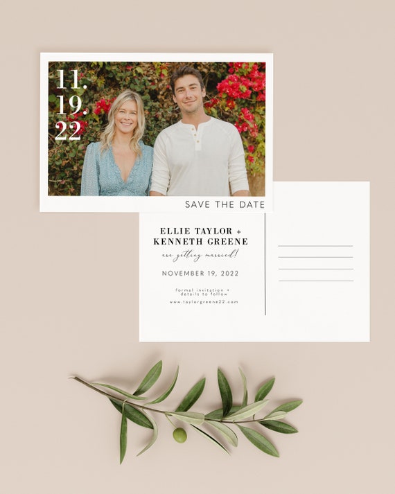 Vellum Overlay Save the Date Template, Printable Modern Save Our