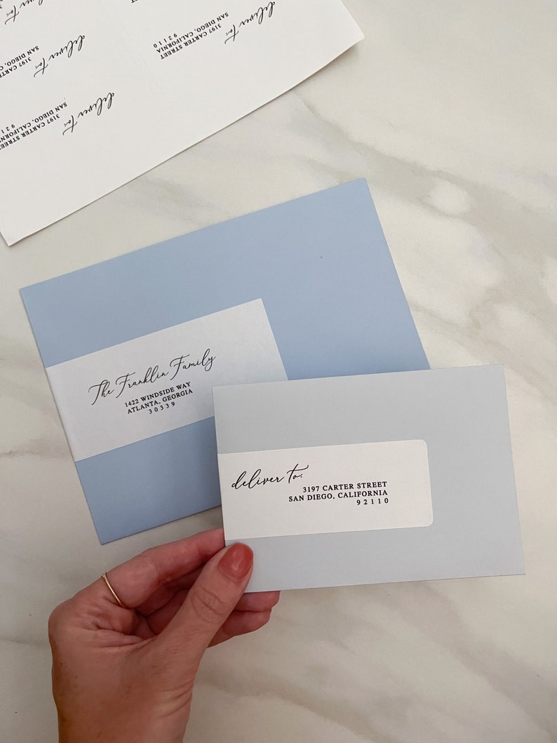 Wrap Around Label Template SET for Wedding Invitations Etsy
