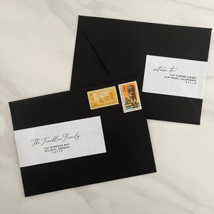 Printable Address Label Template Wrap Around 8x2 Sticker for Envelope