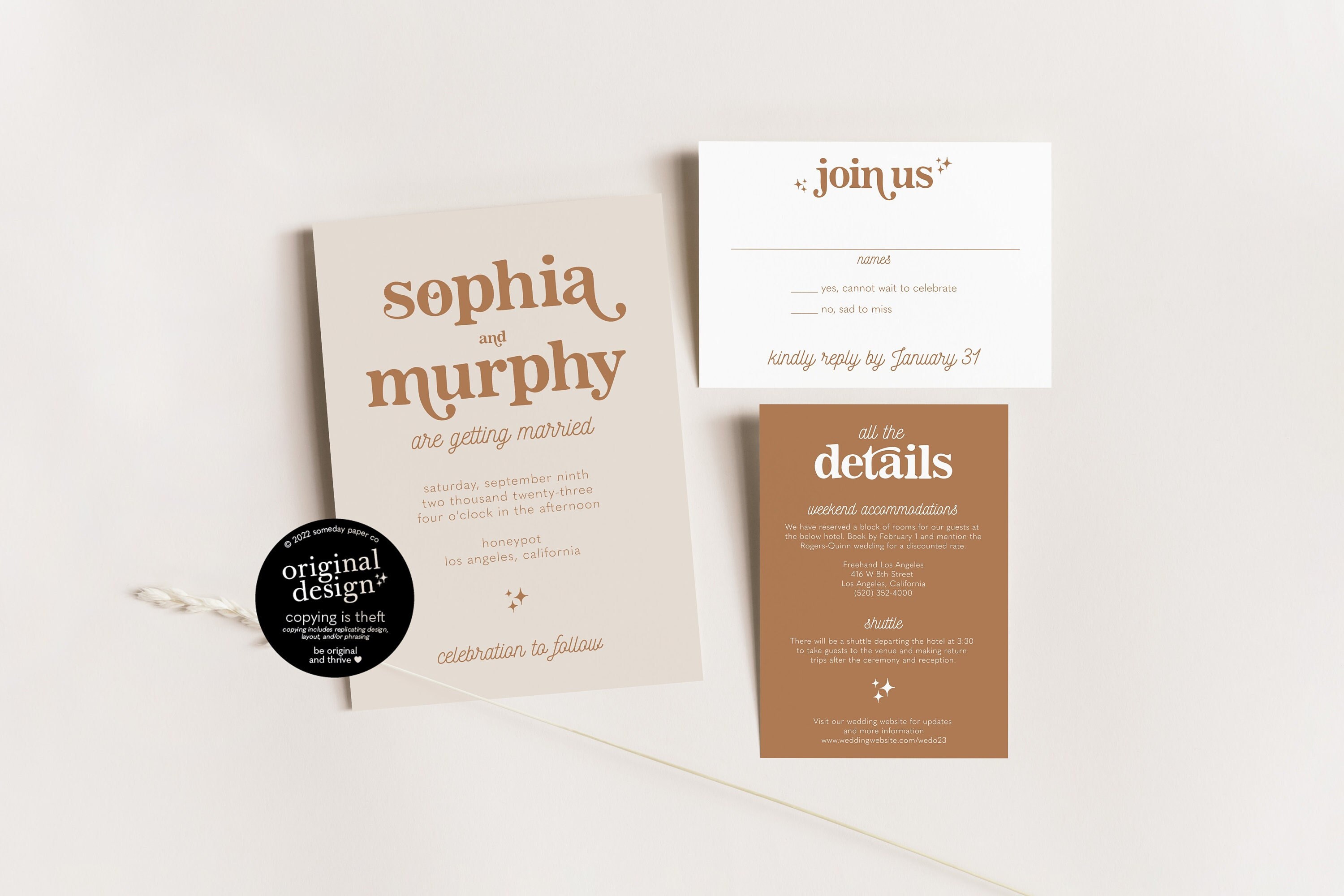 wedding invitation template Archives - someday paper co