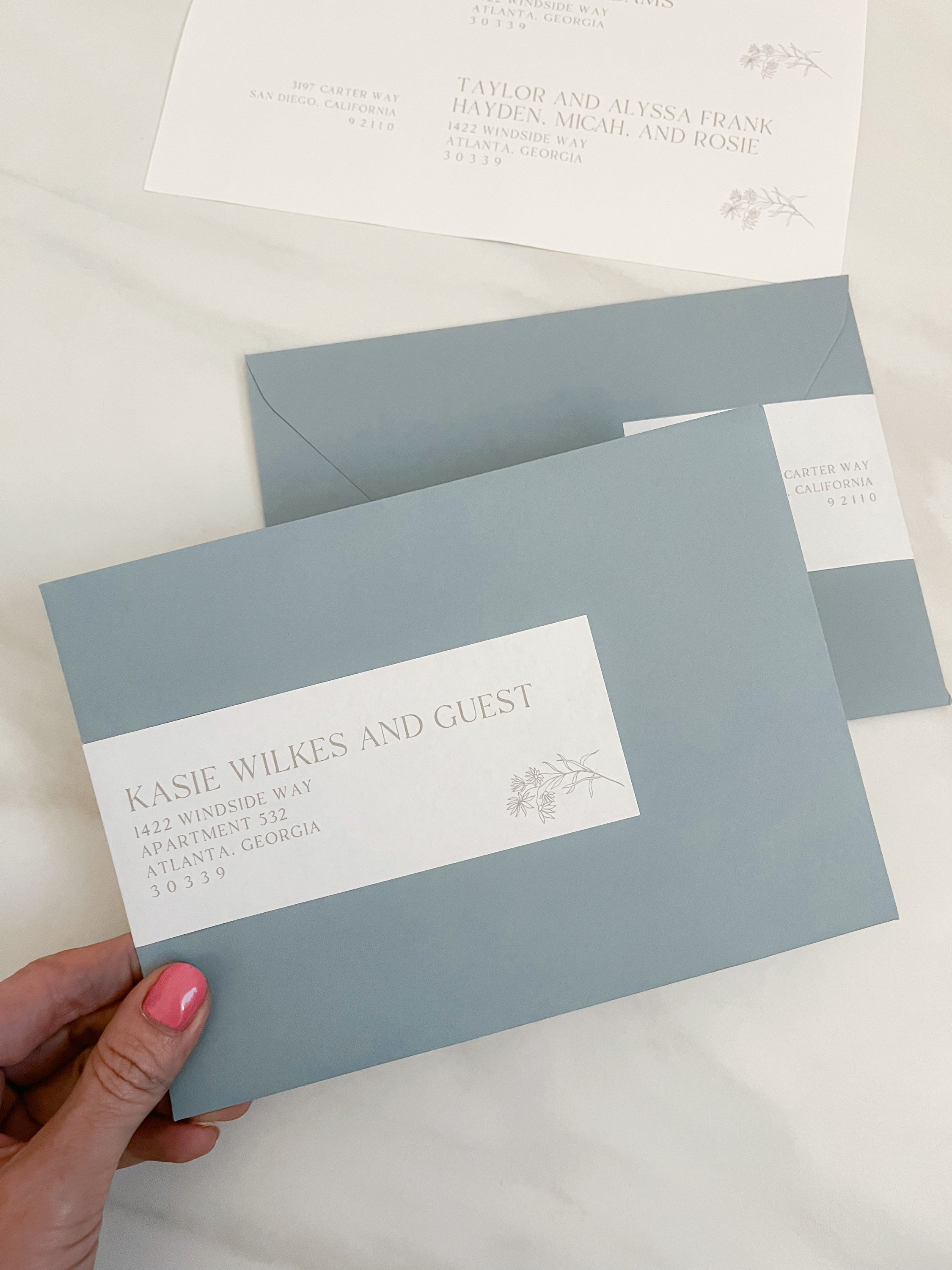 Diy Wrap Around Address Label Template SET Mailing Envelope Etsy