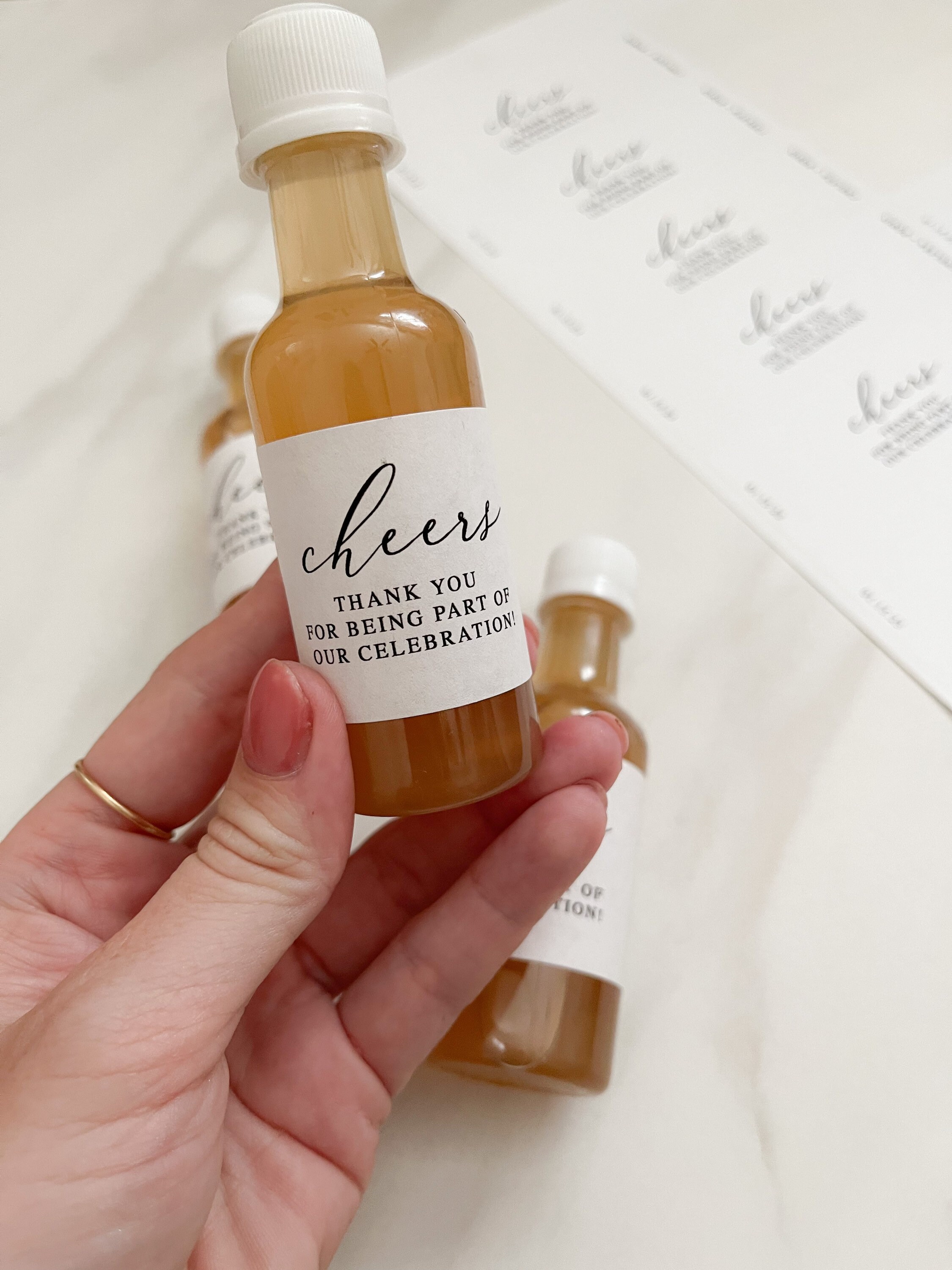 Mini Liquor Bottle Label TEMPLATE Editable Modern Wedding Etsy Canada