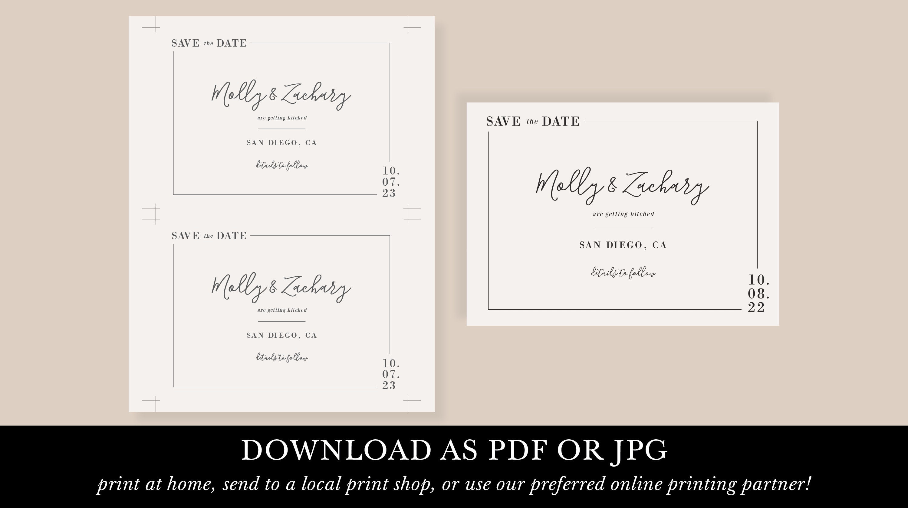 Vellum Overlay Save the Date Template, Printable Modern Save Our Date Card, Translucent  Paper DIY Announcement, Clear Invitation, Download (Instant Download) - …