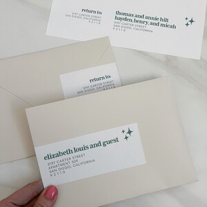 Printable Retro Envelope Labels for Boho Wedding Invitations, Editable ...