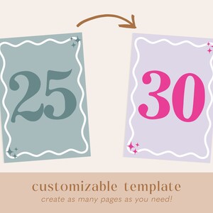 Printable Wavy Table Numbers, Retro Dusty Blue Squiggle, Funky Wedding ...