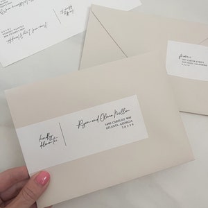 printable wrap around address label template, diy address stickers for modern wedding invitations, kindly deliver to, digital download