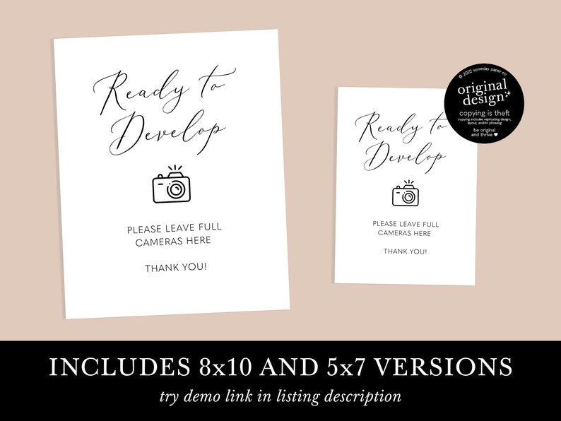 Disposable Camera Sign for Wedding Printable Oh Snap Capture Etsy