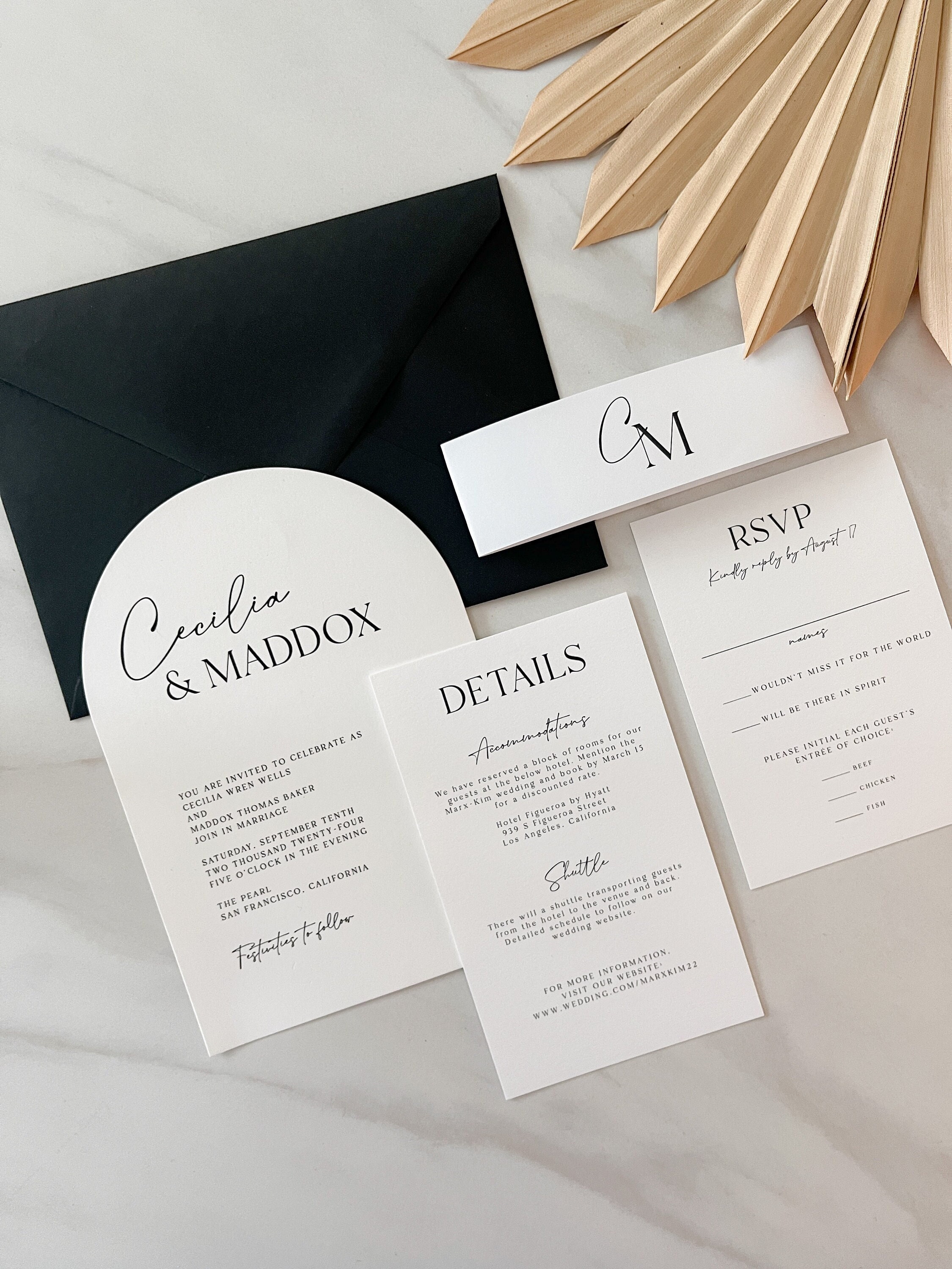 Minimalist Arch Wedding Invitation Template, Printable Modern Black and  White Invite Set With Rsvp, Diy Arch Invitation Download - Etsy, image size:2250x3000