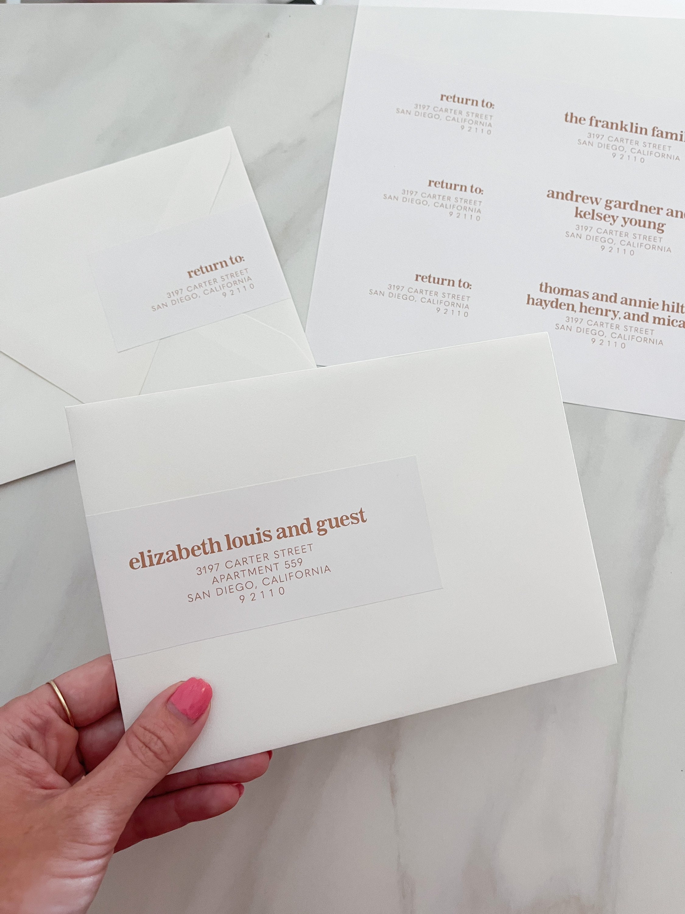 Address Label Setup Retro Address Label Template SET for Wedding Invitations, Printable ...