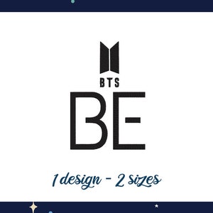 BTS Be 2020 KPOP V Jimin Jin Suga J-hope RM Jungkook t-shirt embroidery designs machine embroidery pattern file instant download