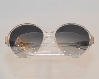 Moscot adrienne, Crystal collection sunglasses; with metalic inlays and transparent-ghost color, New-york style, made in USA