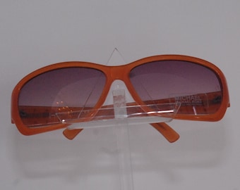 Michael Kors original sunglasses, orange acetate branches gold insertions in cellulose acetate, pink lenses, made in Italy