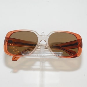 Buchmann high look sunglasses, original forms and orange-ghost color; Miami style, from the 60's