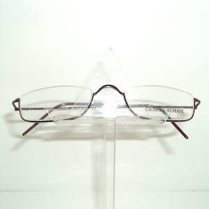 Giorgio Armani eyeglasses,model 1082-B, demi-lune style, made in italy
