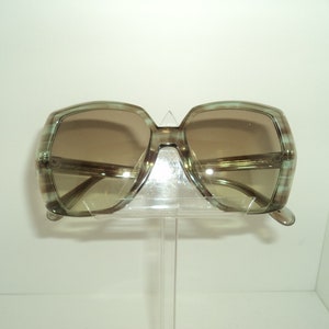 OWP sunglasses,  model 234-40, semi-squary form, nice green color, made in Germany