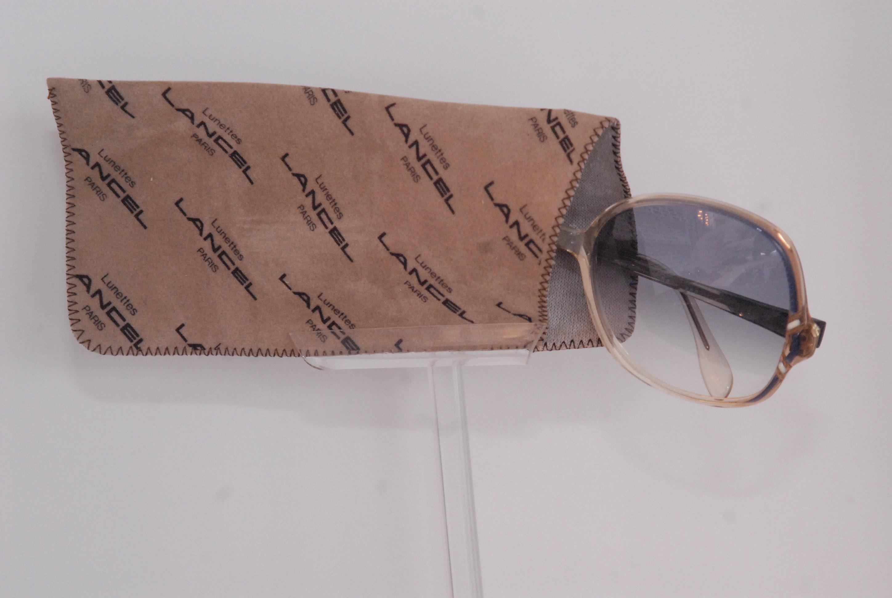 LANCEL Original Vintage Sunglasses, Soft Transducent