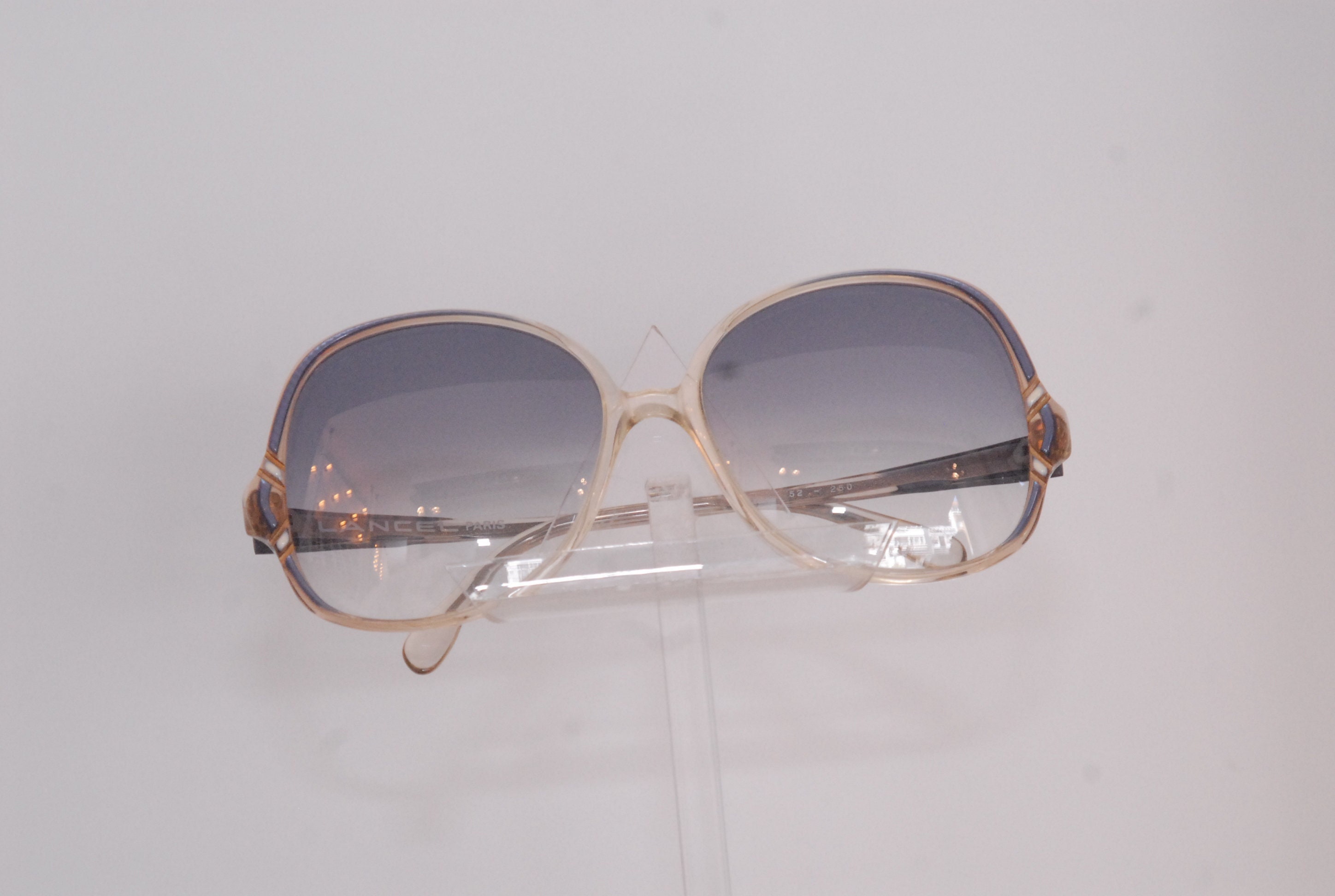 LANCEL Original Vintage Sunglasses, Soft Transducent