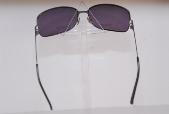 Miu-miu semi-rectangular sunglasses, gun metal co… - image 4