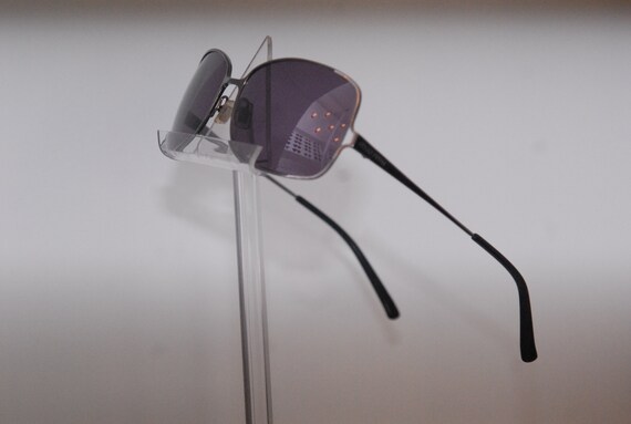 Miu-miu semi-rectangular sunglasses, gun metal co… - image 3