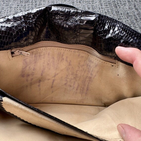 Vintage Python (?) Snakeskin Crossbody Or Clutch … - image 13