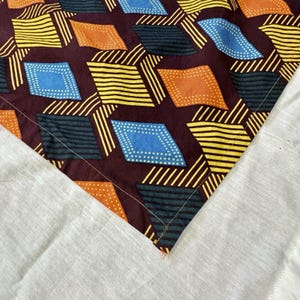 Tovaglia in tessuto africano batik Dashiki Super Java fatto a mano, 109 cm di larghezza x 167 cm di lunghezza immagine 4