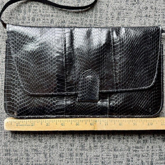 Vintage Python (?) Snakeskin Crossbody Or Clutch … - image 7