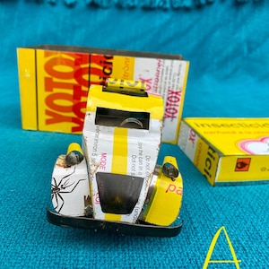 African Folk Art Reclaimed Pesticide Tin Car with Box (A)