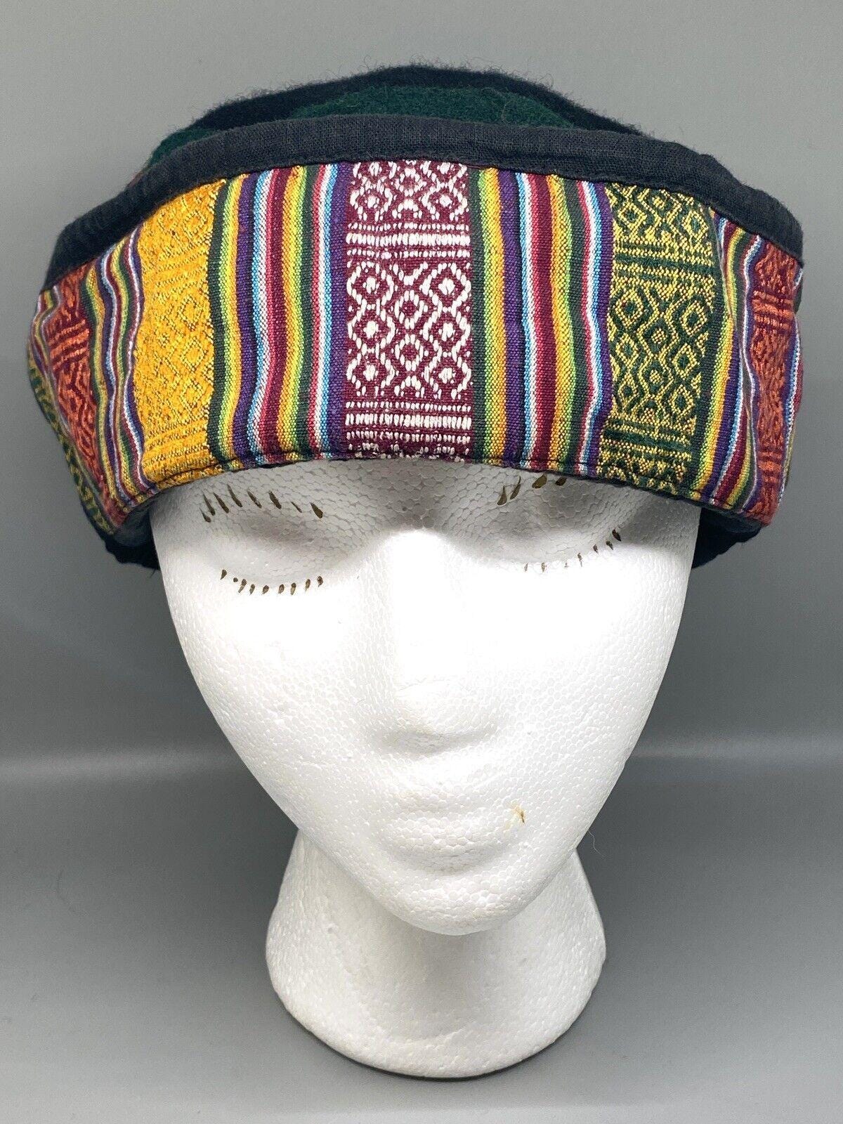 NICE Vintage Wool Tibetan Nepalese Style Thinking Smoking Hat 8