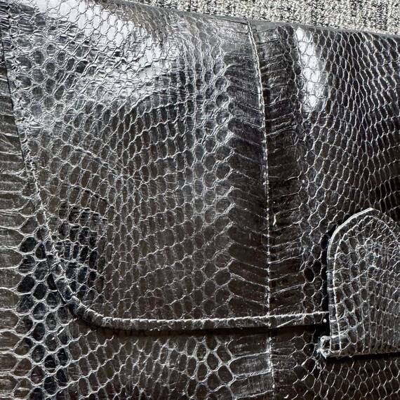 Vintage Python (?) Snakeskin Crossbody Or Clutch … - image 5
