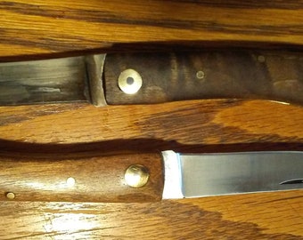 Walnut and Carbon Steel Slip-Joint Folding Knife