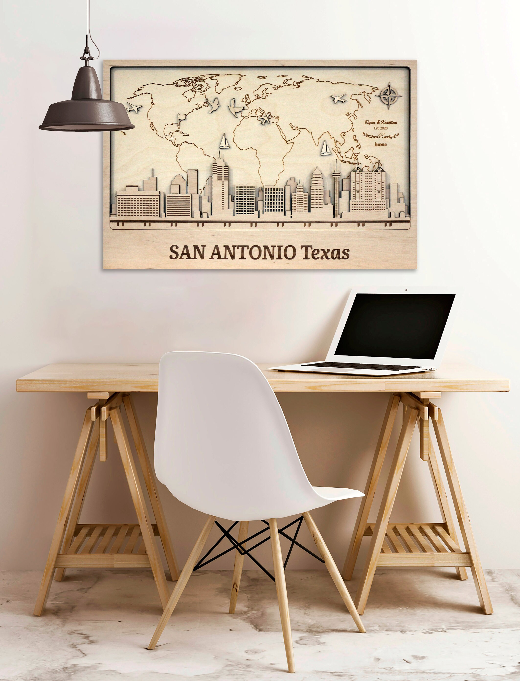 San Antonio Wall Art Travel Adventures Wall Decor Personalized Etsy